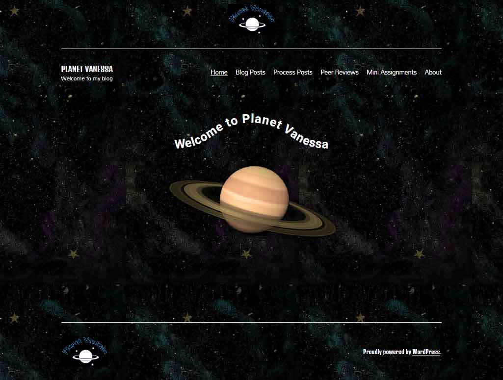 Planet Vanessa Landing Page